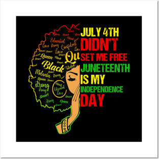 Juneteenth Is My Independence Day Queen Women Black History Posters and Art